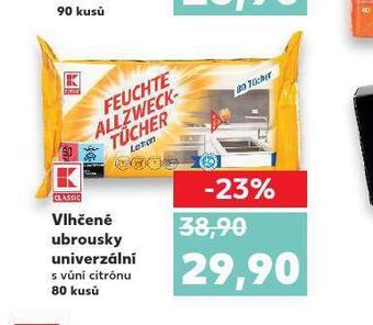 Kaufland Vlhčené ubrousky univerzální nabídka