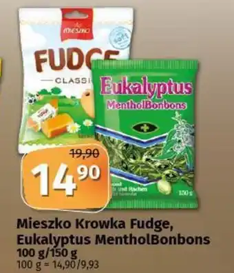 Coop Mieszko Krowka Fudge Eukalyptus Menthol Bonbons 100 g/150 g nabídka