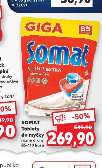 Kaufland Somat tablety do myčky nabídka