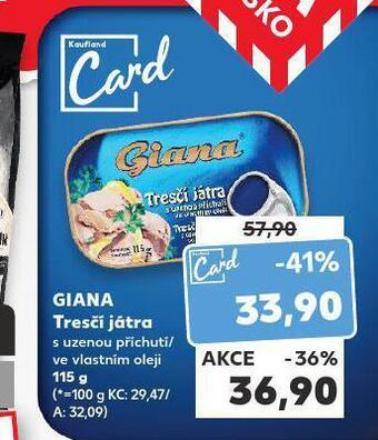 Kaufland Giana tresčí játra nabídka