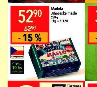 Globus Madeta jihočeské máslo nabídka