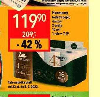 Globus Harmony toaletní papír nabídka