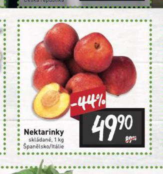 Billa Nektarinky nabídka