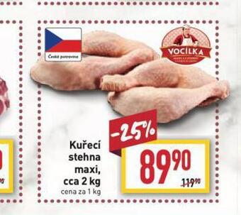 Billa Kuřecí stehna maxi nabídka