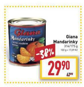 Billa Giana mandarinky nabídka