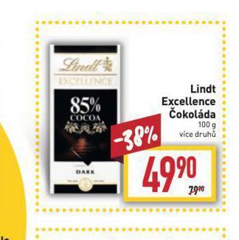 Billa Čokoláda lindt excellence nabídka