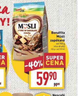 Billa Bonavita musli nabídka
