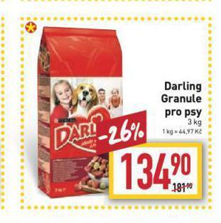 Billa Darling granule pro psy nabídka
