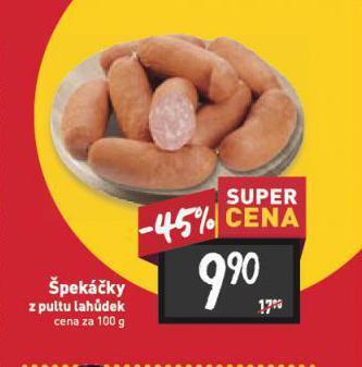 Billa Špekáčky nabídka