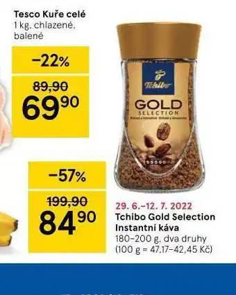 Tesco Tcibo gold selection instantní káva nabídka