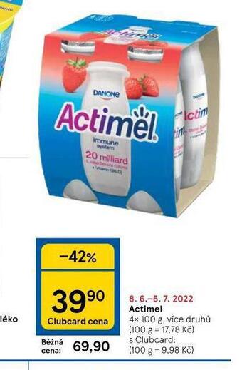 Tesco Actimel nabídka