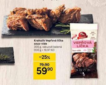 Tesco Krahulík vepřová líčka sous-vide nabídka