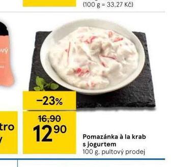Tesco Pomazánka á la krab s jogurtem nabídka