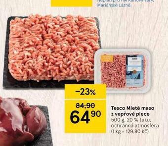 Tesco Mleté maso z vepřové plece nabídka