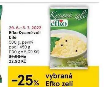 Tesco Efko kysané zelí bílé nabídka