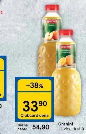 Tesco Granini nabídka