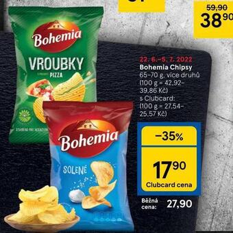 Tesco Bohemia chipsy nabídka