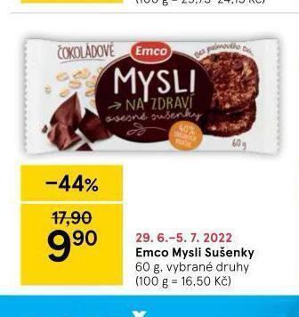 Tesco Emco mysli sušenky nabídka