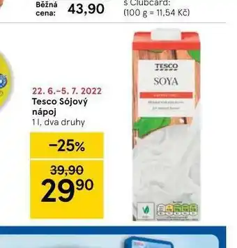 Tesco Tesco sójový nápoj nabídka