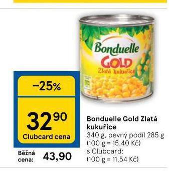 Tesco Bonduelle gold zlatá kukuřice nabídka