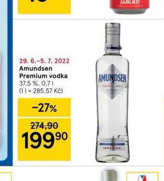 Tesco Amundsen premium vodka nabídka