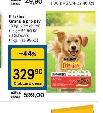 Tesco Friskies granule pro psy nabídka