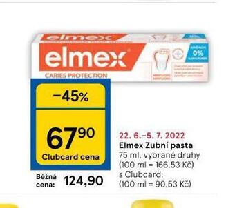 Tesco Elmex zubní pasta nabídka
