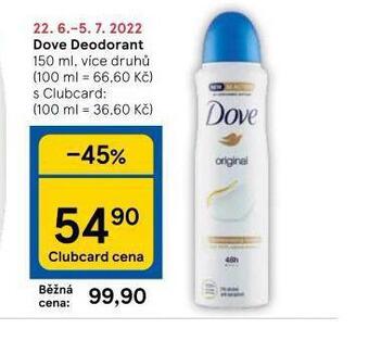 Tesco Dove deodorant nabídka