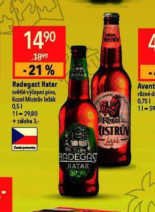 Globus Pivo radegast ratar nabídka