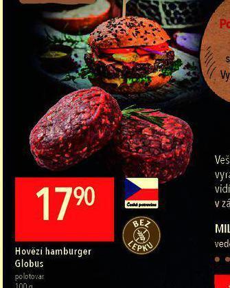 Globus Hovězí hamburger nabídka
