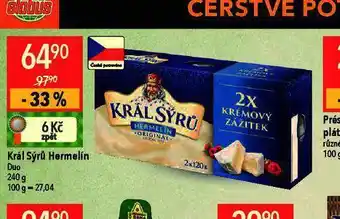 Globus Král sýrů hermelín duo nabídka