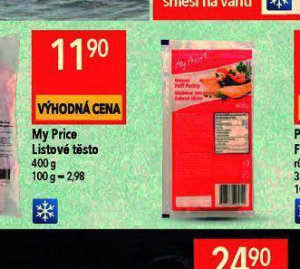 Globus My price listové těsto nabídka