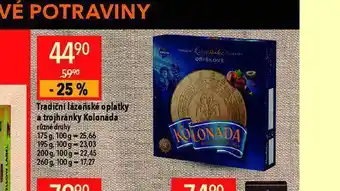 Globus Tradiční lázeňské oplatky nabídka