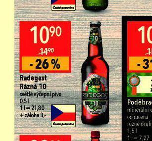 Globus Pivo radegast rázná 10 nabídka