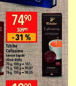 Globus Tchibo cafissimo kávové kapsle nabídka
