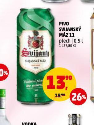 Penny Market Pivo svijanský máz 11 nabídka