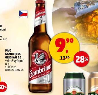 Penny Market Pivo gambrinus originál 10 nabídka