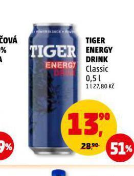 Penny Market Tiger energy drink nabídka