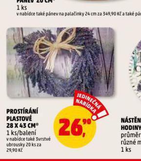 Penny Market Prostírání plastové nabídka