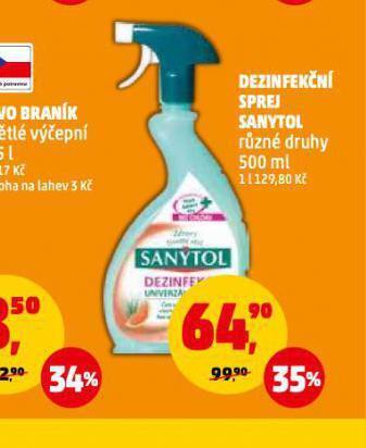 Penny Market Sanytol dezinfekční sprej nabídka