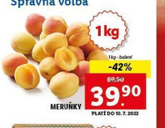 Lidl Meruňky nabídka
