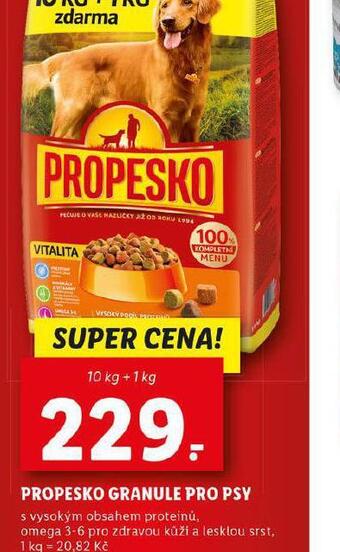 Lidl Propesko granule pro psy nabídka