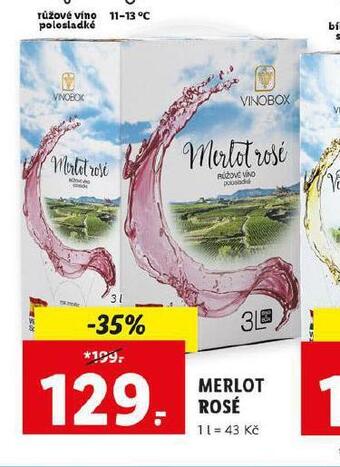 Lidl Merlot rosé nabídka