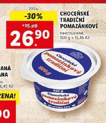 Lidl Choceňské tradiční pomazánkové nabídka