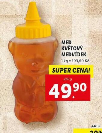Lidl Med květový medvídek nabídka