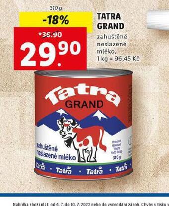 Lidl Tatra grand nabídka
