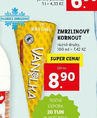 Lidl Zmrzlinový kornout nabídka