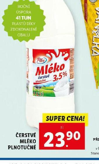 Lidl Čerstvé mléko plnotučné nabídka