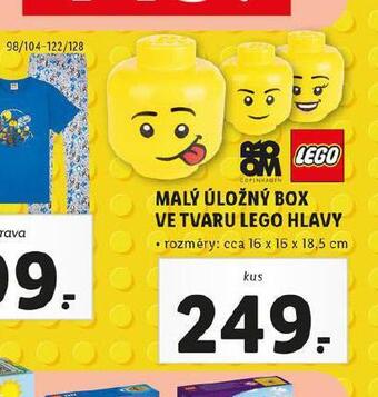 Lidl Malý úložný box ve tvaru lego hlavy nabídka