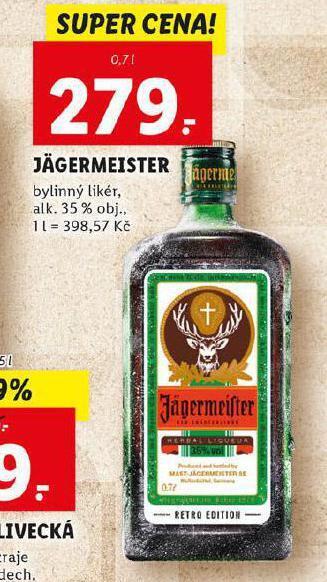 Lidl Jägermeister nabídka